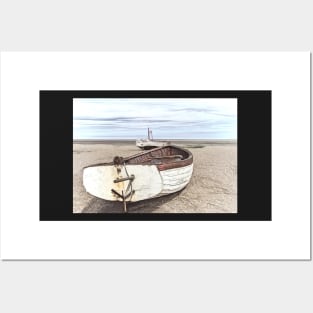 Boats On a Shingle Beach Posters and Art